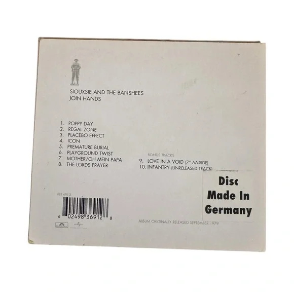🔵 3/ $15 - Siouxsie and the Banshees / Join Hands CD - Picture 3 of 5